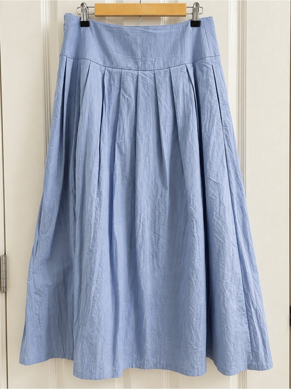 Anthropologie Light Blue A-Line Full Skirt